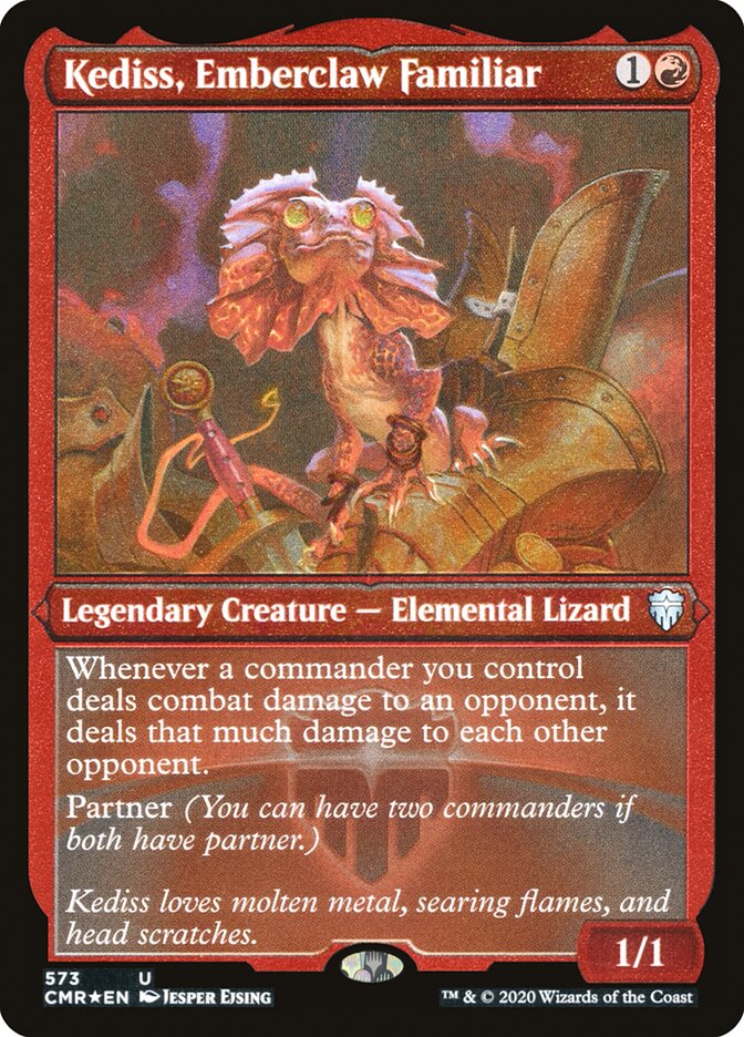 Kediss, Emberclaw Familiar (Etched) [Commander Legends] | GrognardGamesBatavia