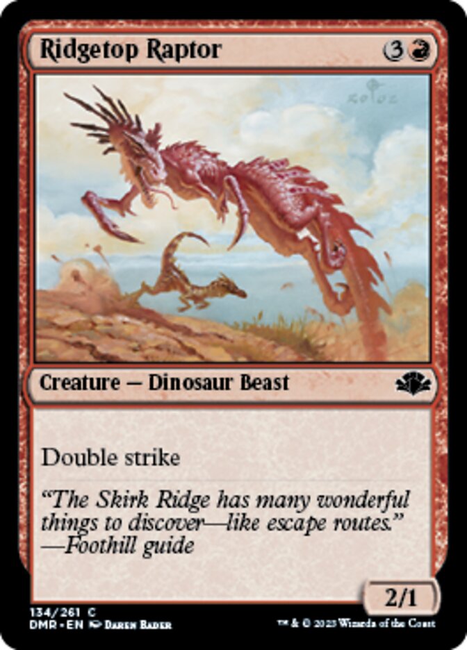 Ridgetop Raptor [Dominaria Remastered] | GrognardGamesBatavia