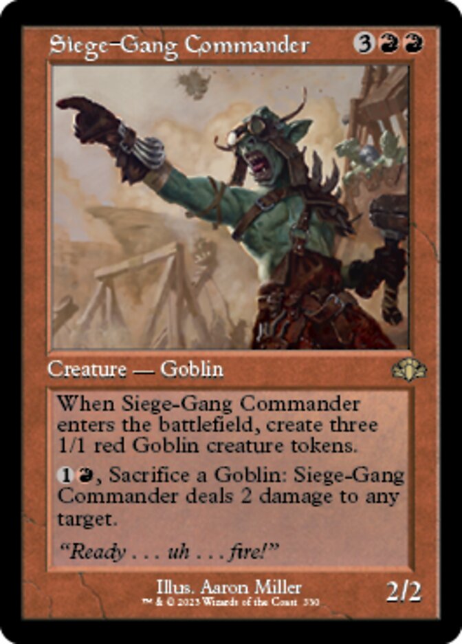 Siege-Gang Commander (Retro) [Dominaria Remastered] | GrognardGamesBatavia