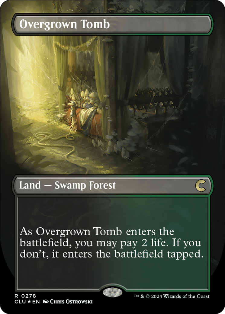 Overgrown Tomb (Borderless) [Ravnica: Clue Edition] | GrognardGamesBatavia