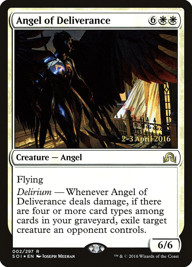 Angel of Deliverance [Shadows over Innistrad Prerelease Promos] | GrognardGamesBatavia