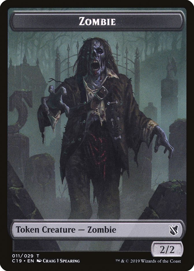 Zombie Token (011/029) [Commander 2019 Tokens] | GrognardGamesBatavia