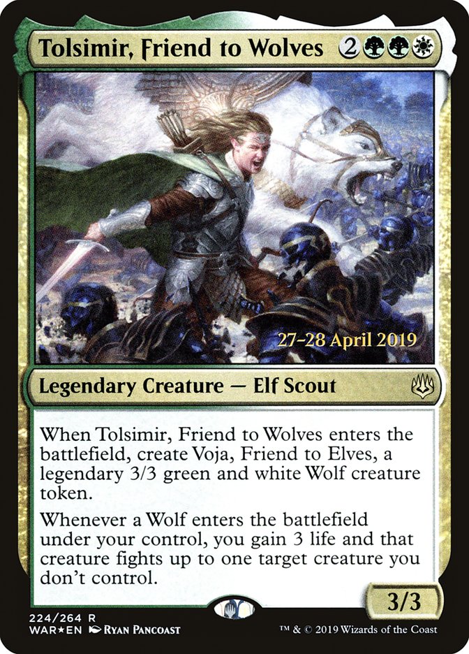 Tolsimir, Friend to Wolves [War of the Spark Prerelease Promos] | GrognardGamesBatavia