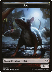 Faerie Rogue // Rat Double-Sided Token [Zendikar Rising Commander Tokens] | GrognardGamesBatavia