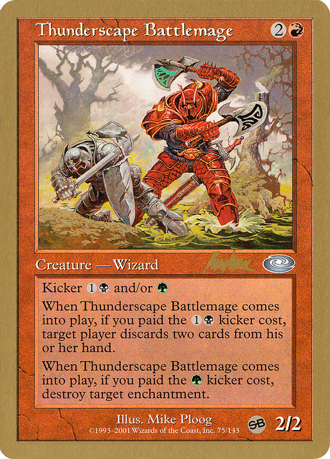 Thunderscape Battlemage (Brian Kibler) (SB) [World Championship Decks 2002] | GrognardGamesBatavia