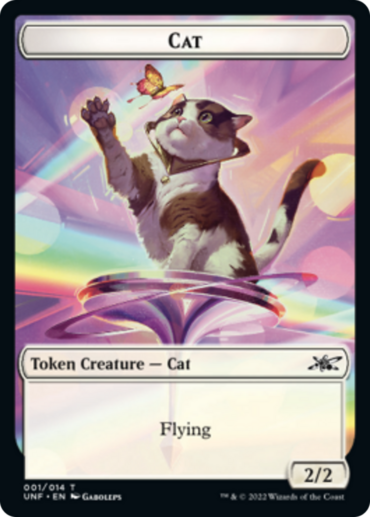 Cat // Storm Crow Double-Sided Token [Unfinity Tokens] | GrognardGamesBatavia