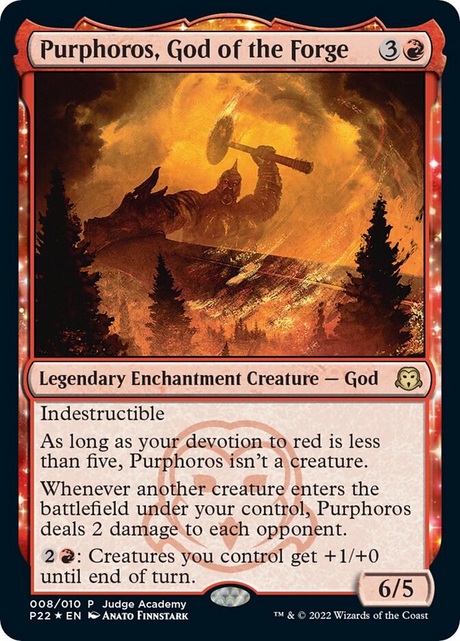 Purphoros, God of the Forge [Judge Gift Cards 2022] | GrognardGamesBatavia
