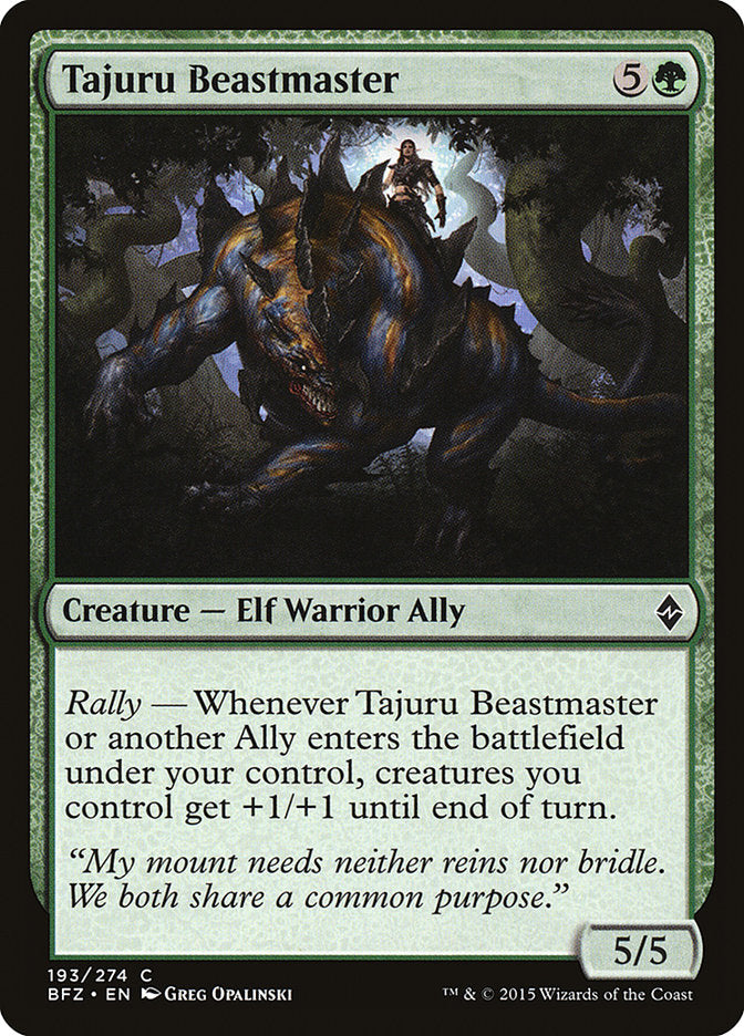 Tajuru Beastmaster [Battle for Zendikar] | GrognardGamesBatavia