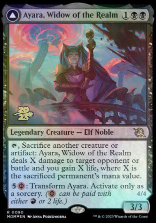 Ayara, Widow of the Realm // Ayara, Furnace Queen [March of the Machine Prerelease Promos] | GrognardGamesBatavia