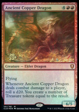 Ancient Copper Dragon [Commander Legends: Battle for Baldur's Gate Prerelease Promos] | GrognardGamesBatavia