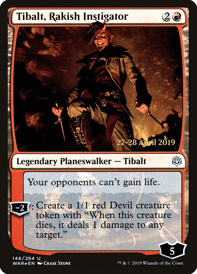 Tibalt, Rakish Instigator [War of the Spark Prerelease Promos] | GrognardGamesBatavia