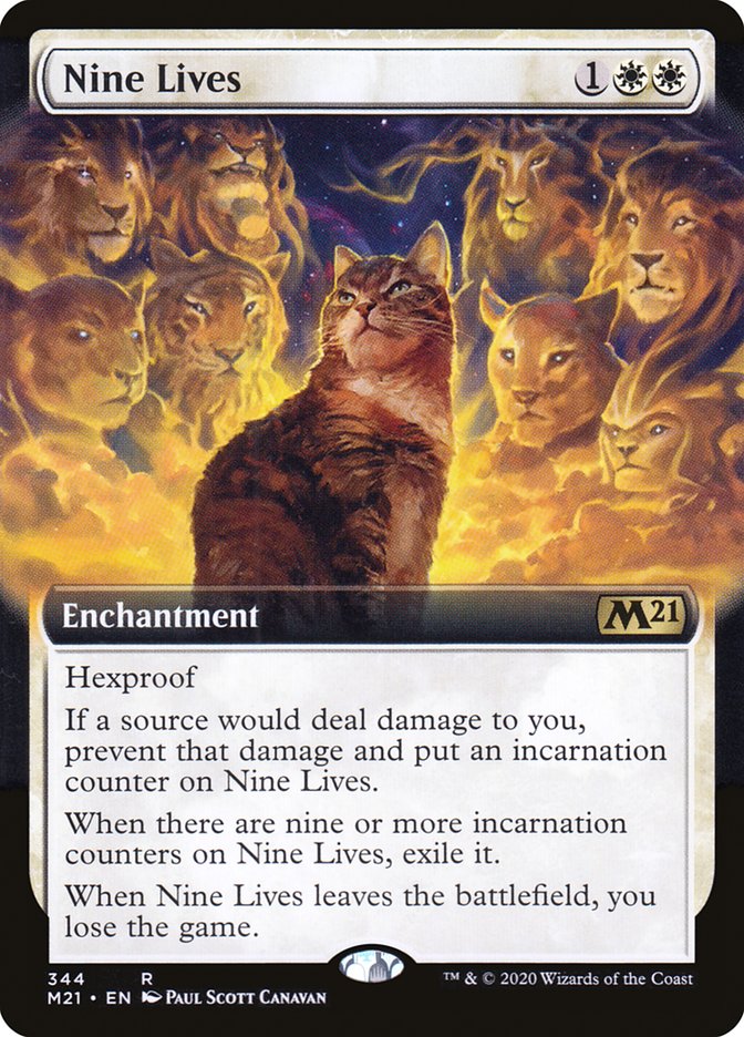 Nine Lives (Extended Art) [Core Set 2021] | GrognardGamesBatavia