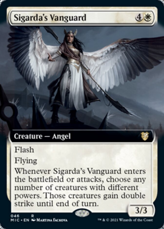 Sigarda's Vanguard (Extended Art) [Innistrad: Midnight Hunt Commander] | GrognardGamesBatavia