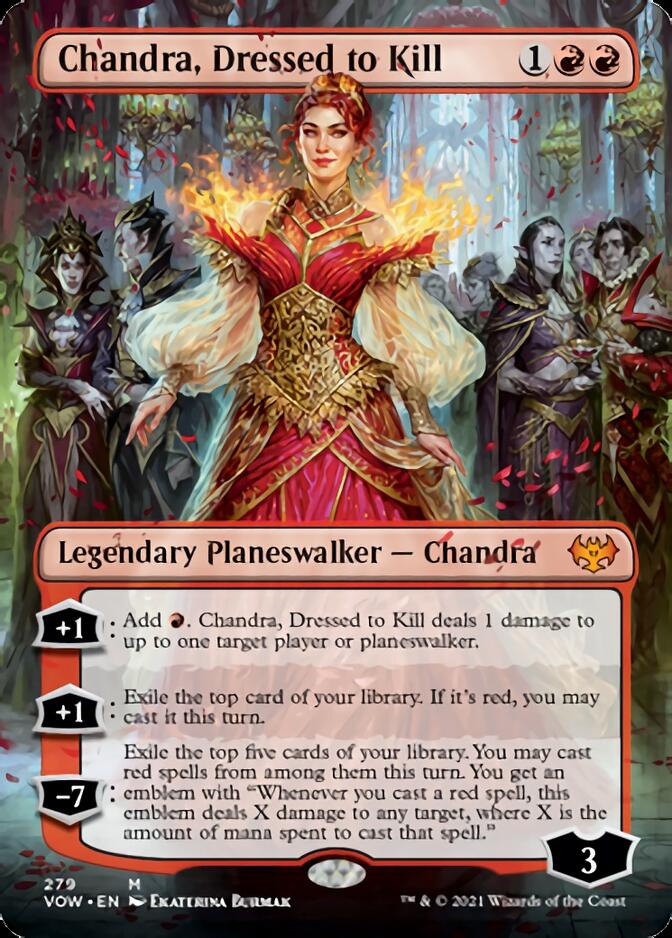 Chandra, Dressed to Kill (Borderless) [Innistrad: Crimson Vow] | GrognardGamesBatavia