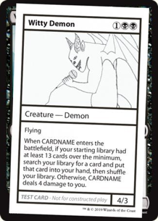 Witty Demon (2021 Edition) [Mystery Booster Playtest Cards] | GrognardGamesBatavia