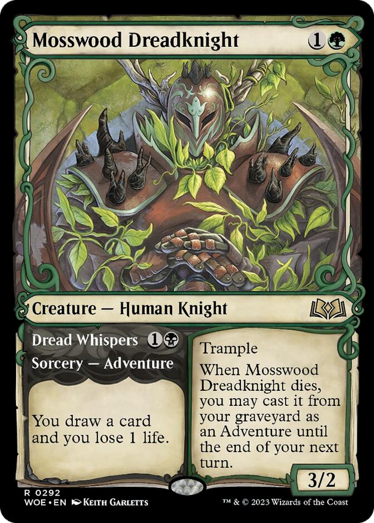 Mosswood Dreadknight // Dread Whispers (Showcase) [Wilds of Eldraine] | GrognardGamesBatavia