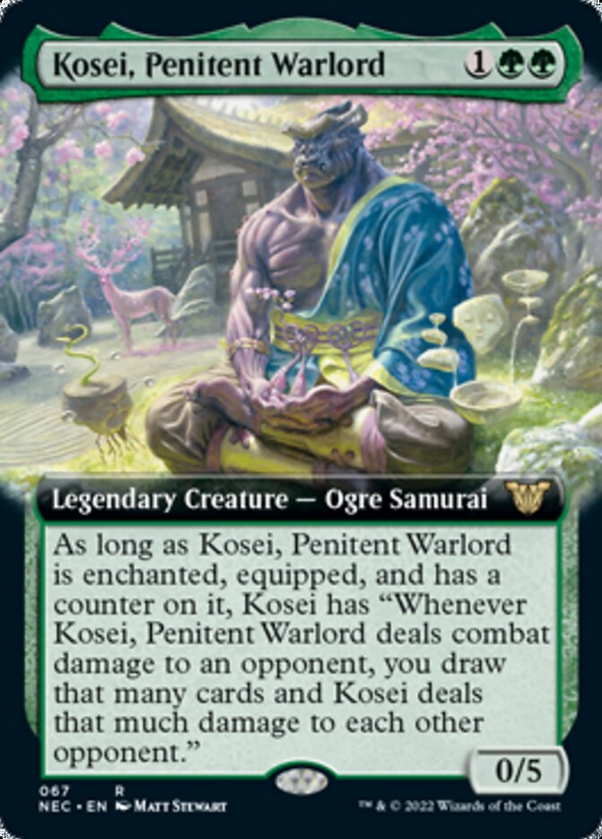 Kosei, Penitent Warlord (Extended Art) [Kamigawa: Neon Dynasty Commander] | GrognardGamesBatavia