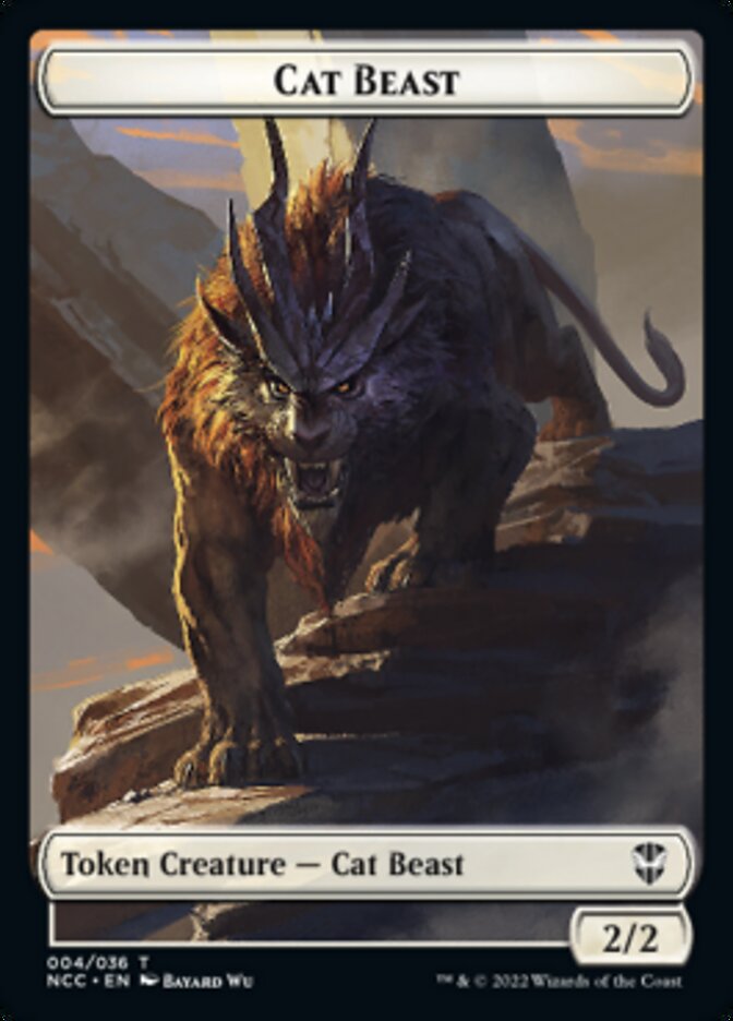 Soldier (09) // Cat Beast Double-Sided Token [Streets of New Capenna Commander Tokens] | GrognardGamesBatavia