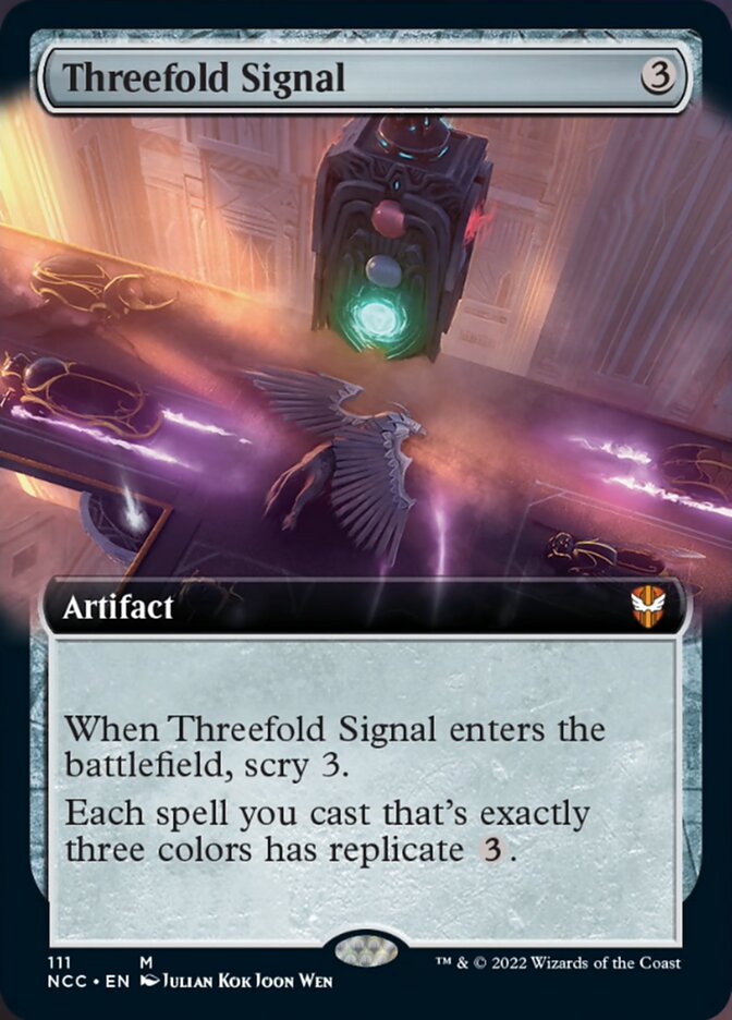 Threefold Signal (Extended Art) [Streets of New Capenna Commander] | GrognardGamesBatavia