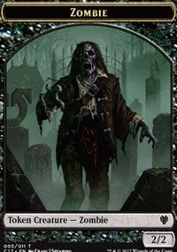 Zombie // Gold Double-Sided Token [Commander 2017 Tokens] | GrognardGamesBatavia