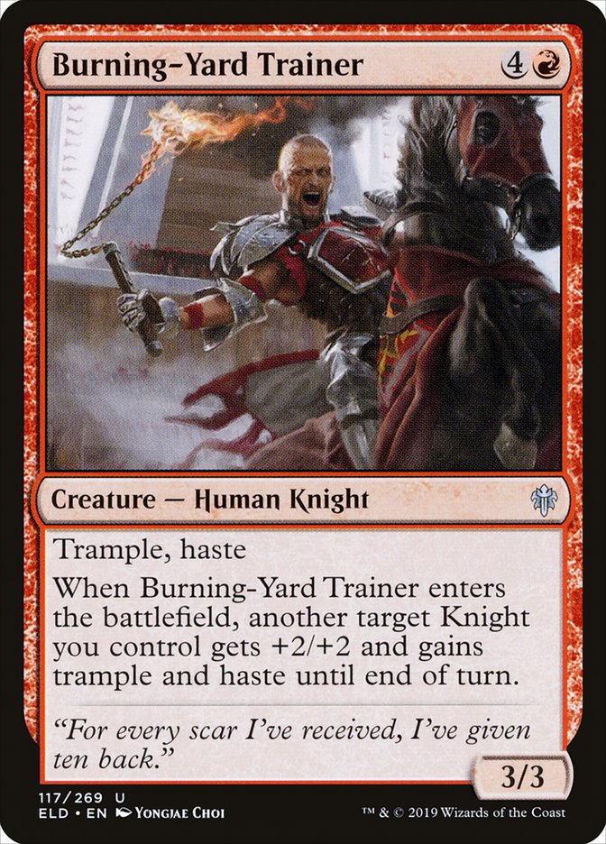 Burning-Yard Trainer [Throne of Eldraine] | GrognardGamesBatavia