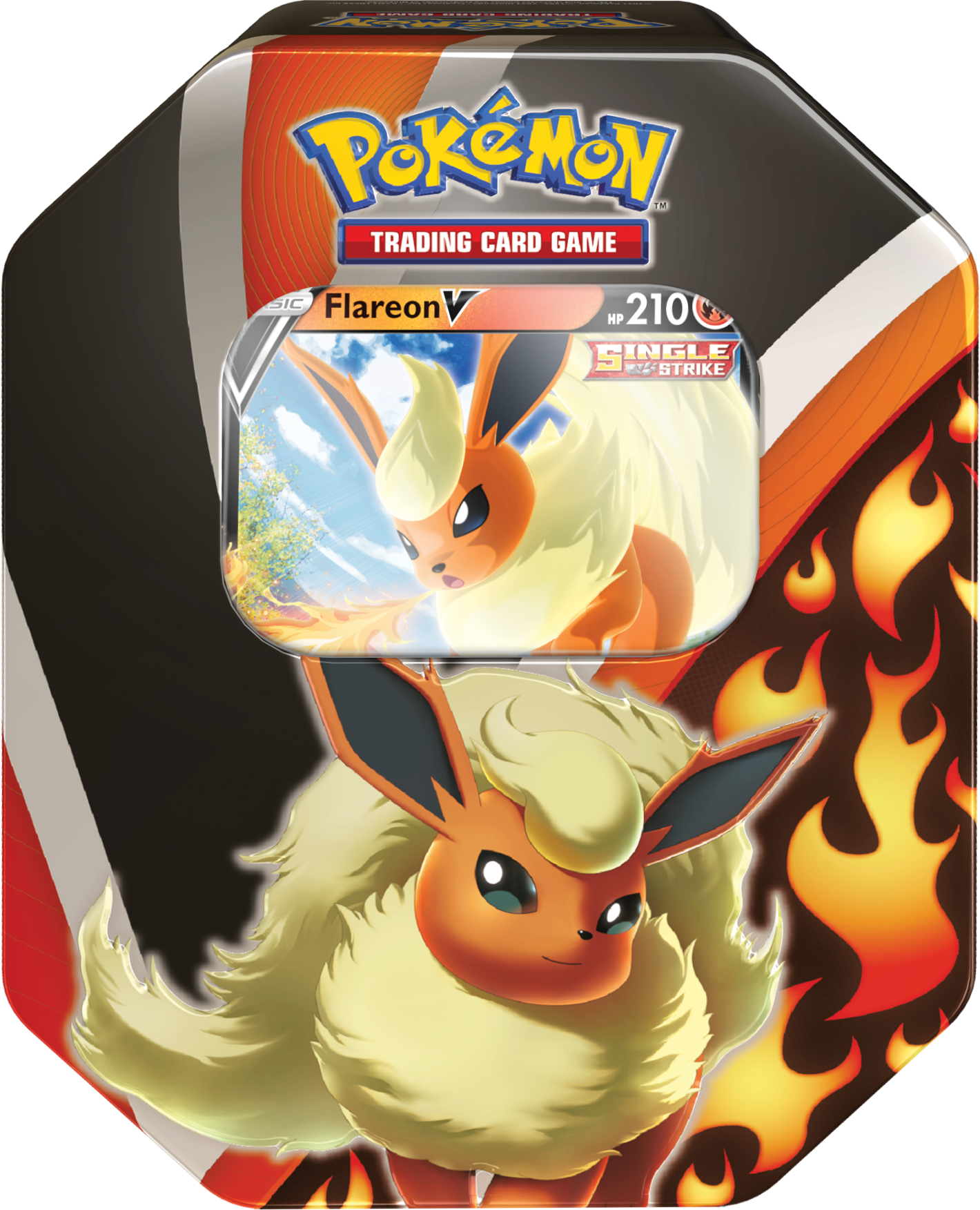 Sword & Shield: Evolving Skies - Eevee Evolutions Tin (Flareon V) | GrognardGamesBatavia