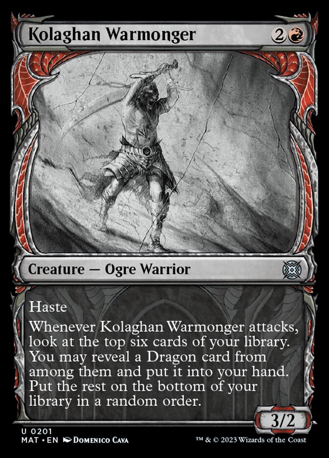 Kolaghan Warmonger (Showcase Halo Foil) [March of the Machine: The Aftermath] | GrognardGamesBatavia