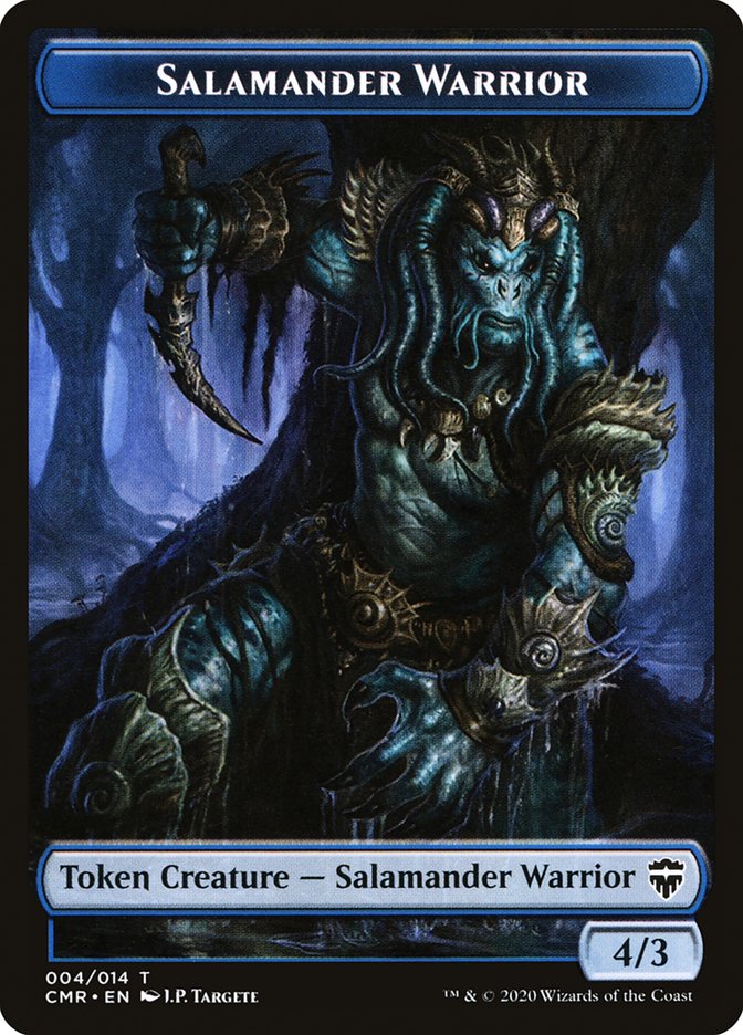 Salamander Warrior // Zombie Double-Sided Token [Commander Legends Tokens] | GrognardGamesBatavia