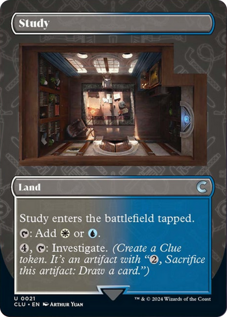 Study (Borderless) [Ravnica: Clue Edition] | GrognardGamesBatavia