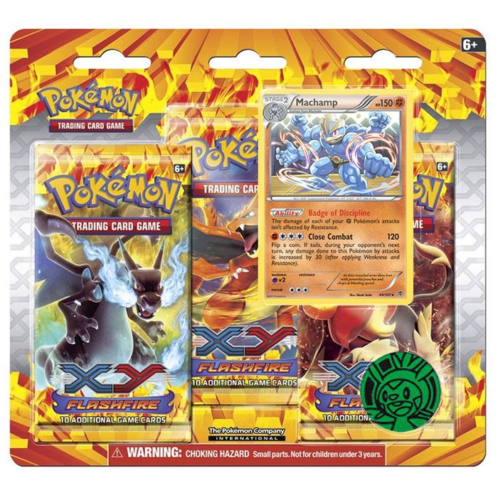 XY: Flashfire - 3-Pack Blister (Machamp) | GrognardGamesBatavia