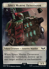 Soldier (002) // Space Marine Devastator Double-Sided Token (Surge Foil) [Universes Beyond: Warhammer 40,000 Tokens] | GrognardGamesBatavia