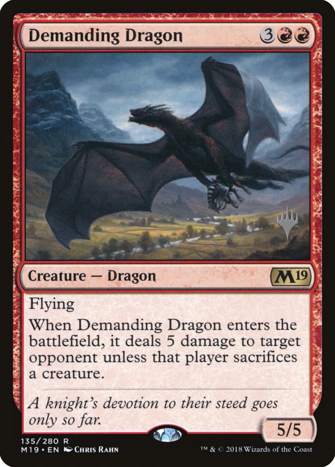 Demanding Dragon (Promo Pack) [Core Set 2019 Promos] | GrognardGamesBatavia