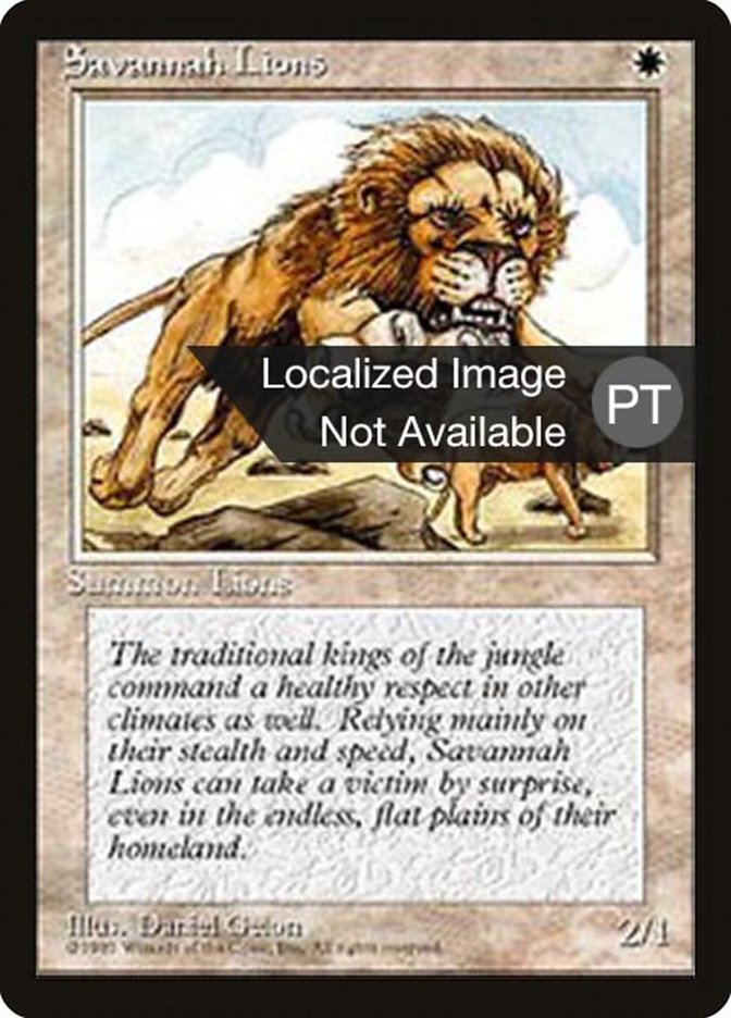 Savannah Lions [Fourth Edition (Foreign Black Border)] | GrognardGamesBatavia