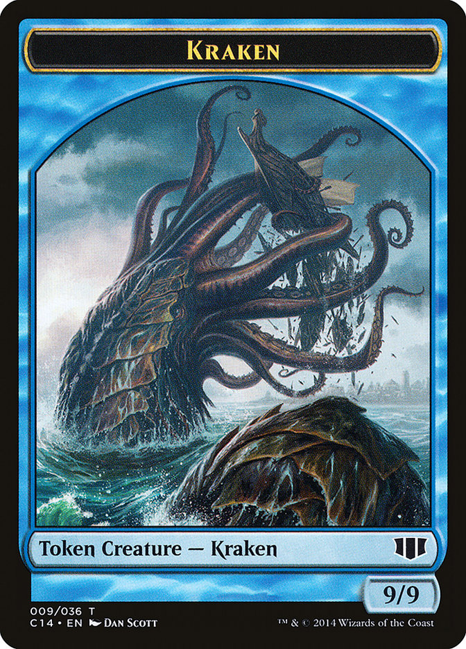 Kraken // Zombie (011/036) Double-Sided Token [Commander 2014 Tokens] | GrognardGamesBatavia