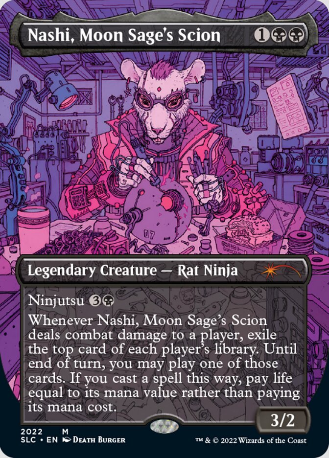 Nashi, Moon Sage's Scion (Borderless) [Secret Lair 30th Anniversary Countdown Kit] | GrognardGamesBatavia