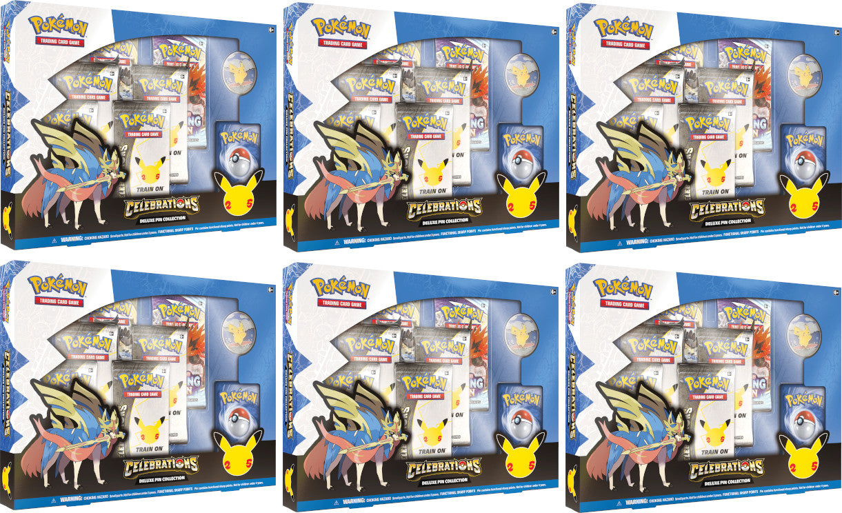 Celebrations: 25th Anniversary - Deluxe Pin Collection Case (Zacian LV. X) | GrognardGamesBatavia