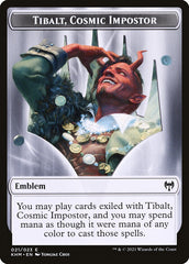 Treasure // Tibalt, Cosmic Impostor Emblem Double-Sided Token [Kaldheim Tokens] | GrognardGamesBatavia