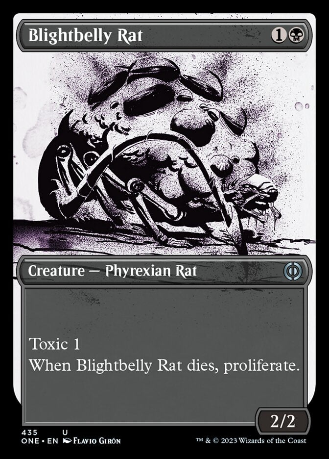 Blightbelly Rat (Showcase Ichor Step-and-Compleat Foil) [Phyrexia: All Will Be One] | GrognardGamesBatavia