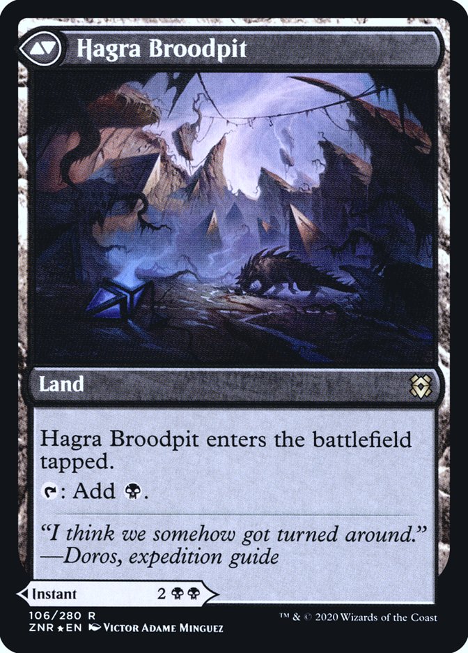 Hagra Mauling // Hagra Broodpit [Zendikar Rising Prerelease Promos] | GrognardGamesBatavia