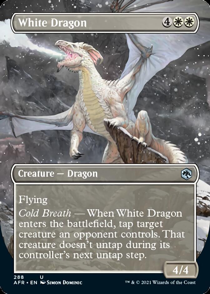 White Dragon (Borderless Alternate Art) [Dungeons & Dragons: Adventures in the Forgotten Realms] | GrognardGamesBatavia