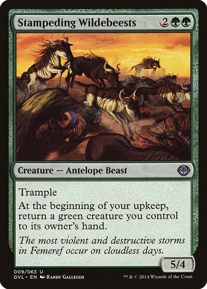 Stampeding Wildebeests (Garruk vs. Liliana) [Duel Decks Anthology] | GrognardGamesBatavia