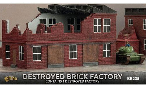 BB235 Flames of War: Destroyed Brick Factory | GrognardGamesBatavia