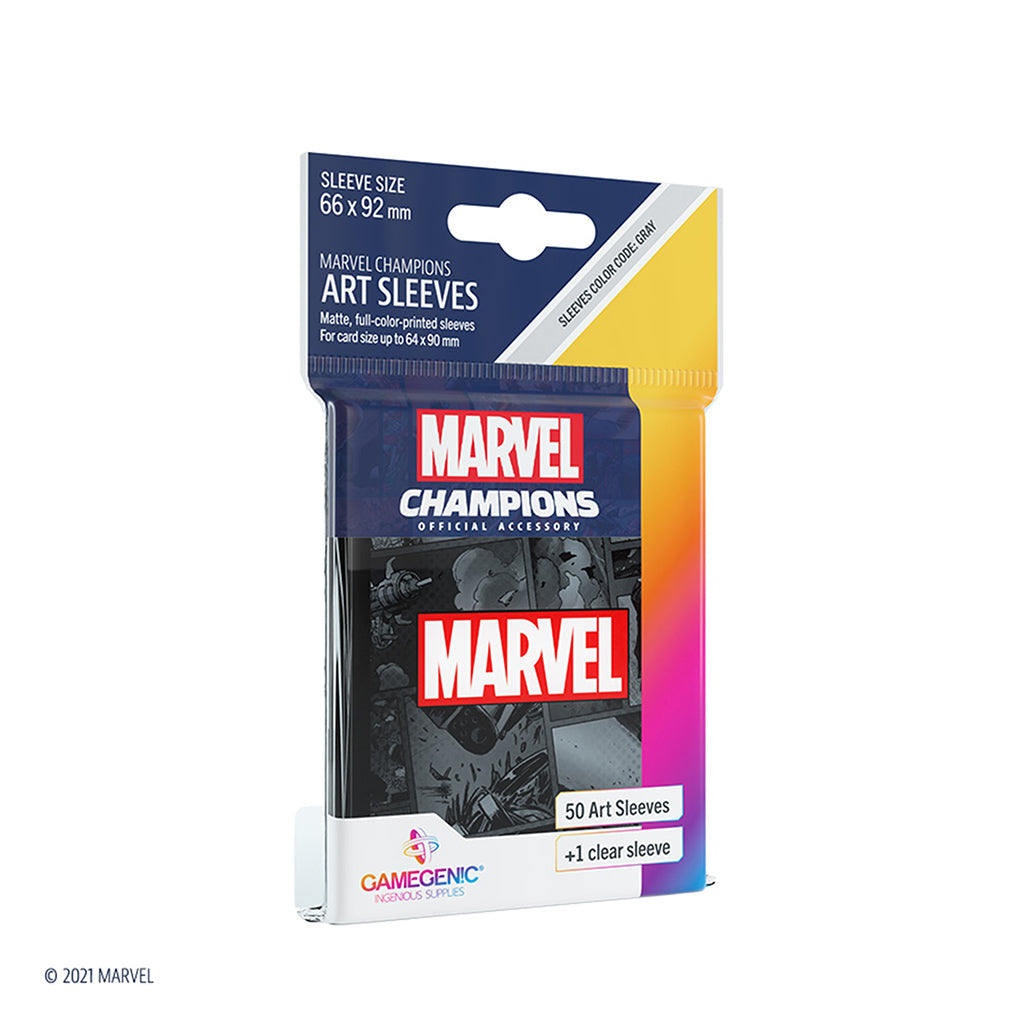 MARVEL CHAMPIONS SLEEVES: MARVEL BLACK | GrognardGamesBatavia