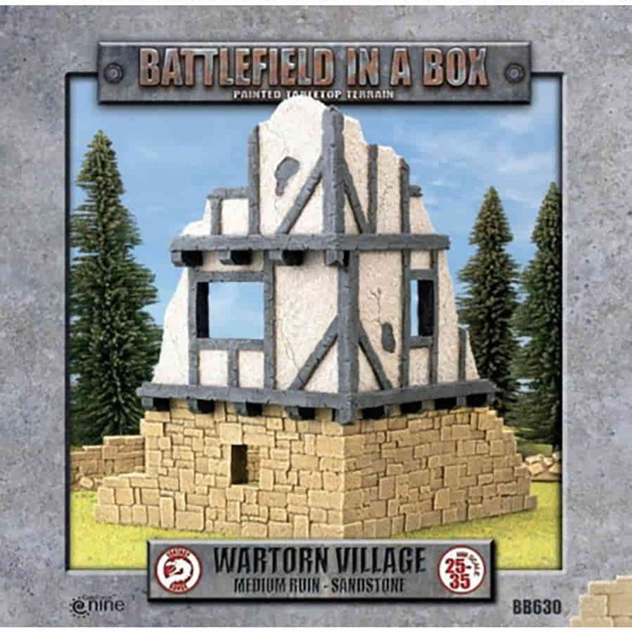 BB630 Wartorn Village Sandstone - Medium Ruin | GrognardGamesBatavia