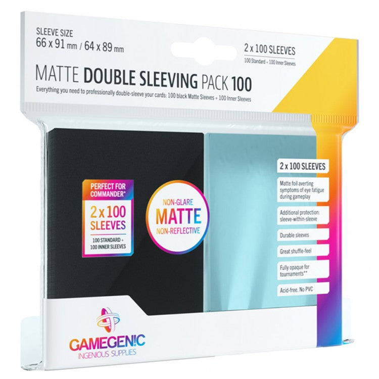 Gamegenic Matte Double Sleeving Pack 100ct | GrognardGamesBatavia