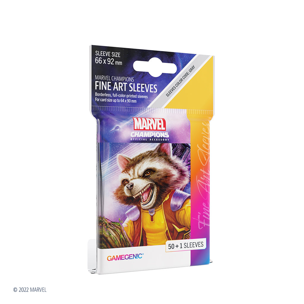 MARVEL: CHAMPIONS FINE ART SLEEVES – ROCKET RACCOON | GrognardGamesBatavia