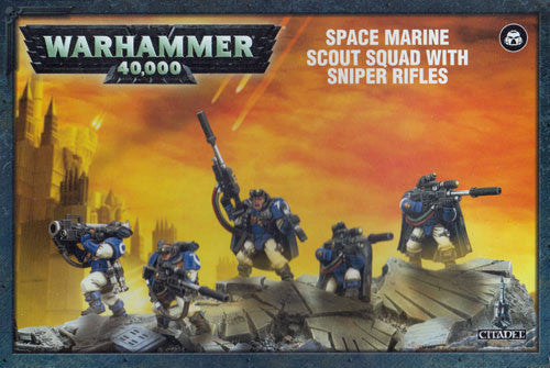 Space Marines Scouts with sniper rifles | GrognardGamesBatavia