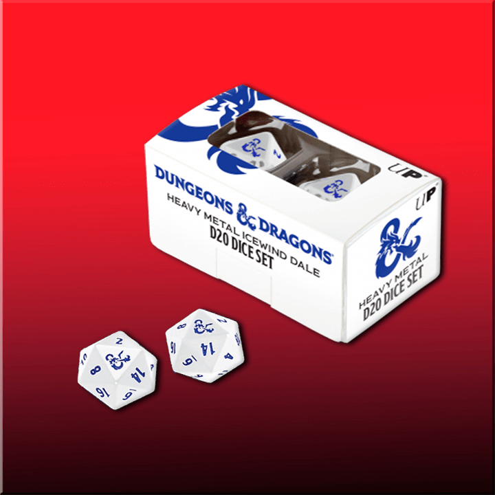 ULTRA PRO DICE: DUNGEONS & DRAGONS - HEAVY METAL ICEWIND DALE D20 POLYHEDRAL SET (2CT) | GrognardGamesBatavia