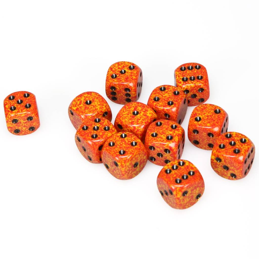 CHX25703 Speckled Fire 12 D6 set | GrognardGamesBatavia