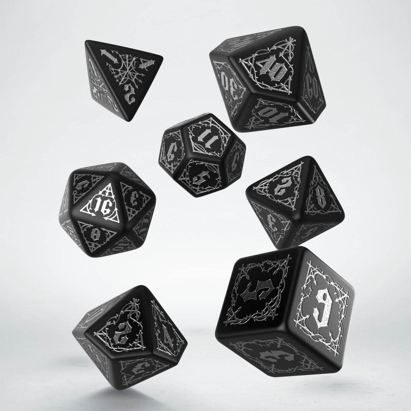 Bloodsucker Black & silver Dice Set | GrognardGamesBatavia